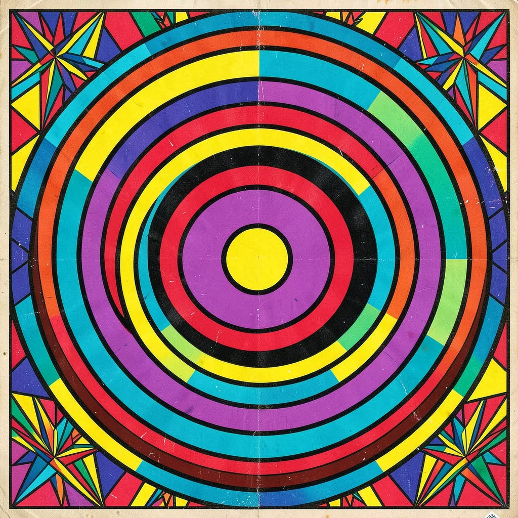 Mod sixties op art circles