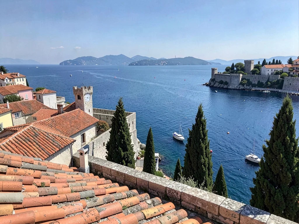 Lokrum island from city walls
