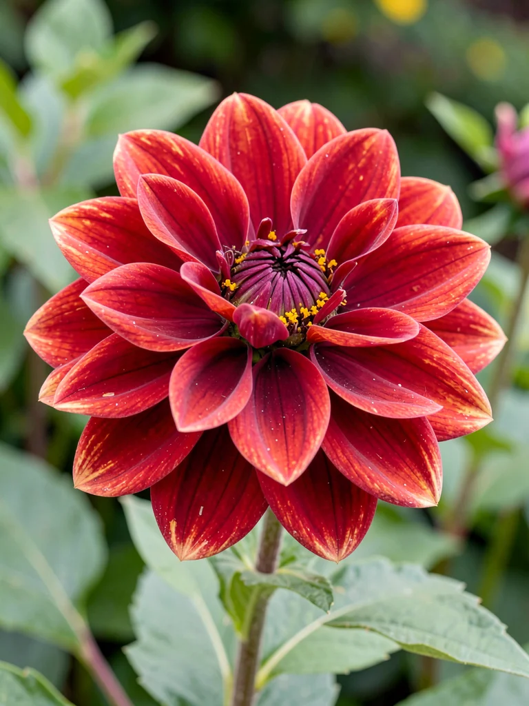 Single dahlia full detail