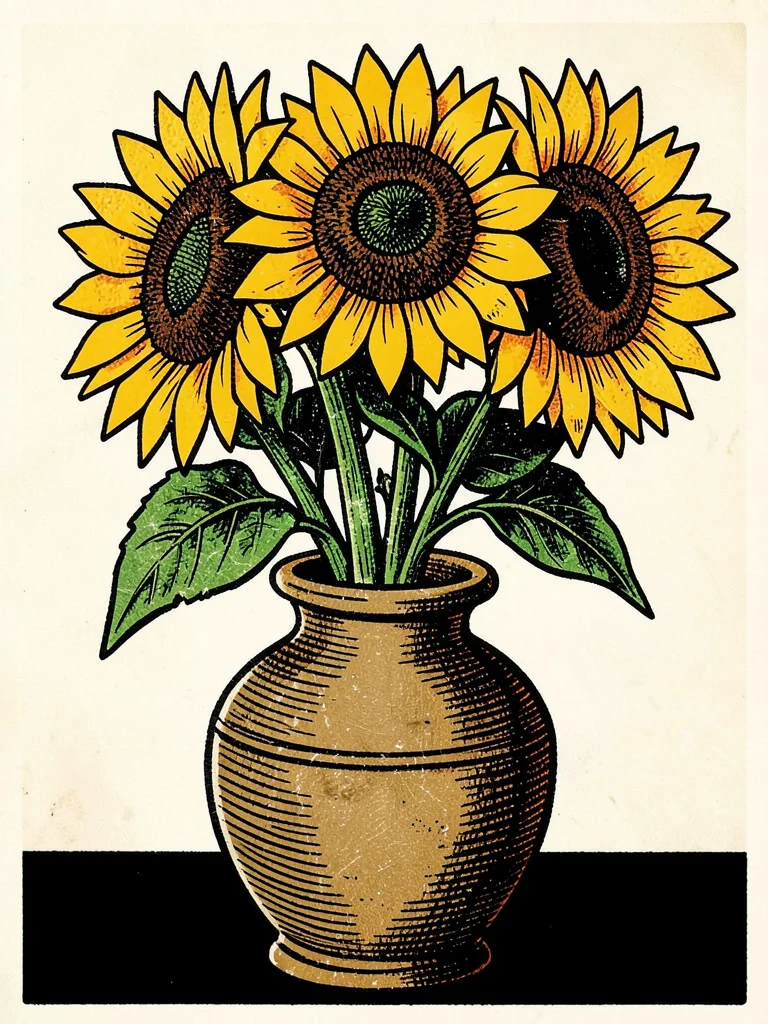 Sunflowers in vase