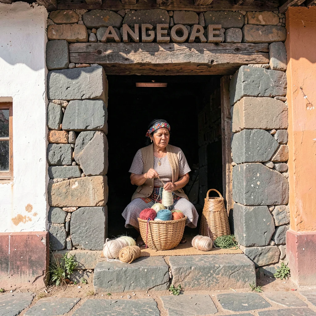 Cusco Inca-colonial interface, stone empire dialogue, A woman spinning wool by h