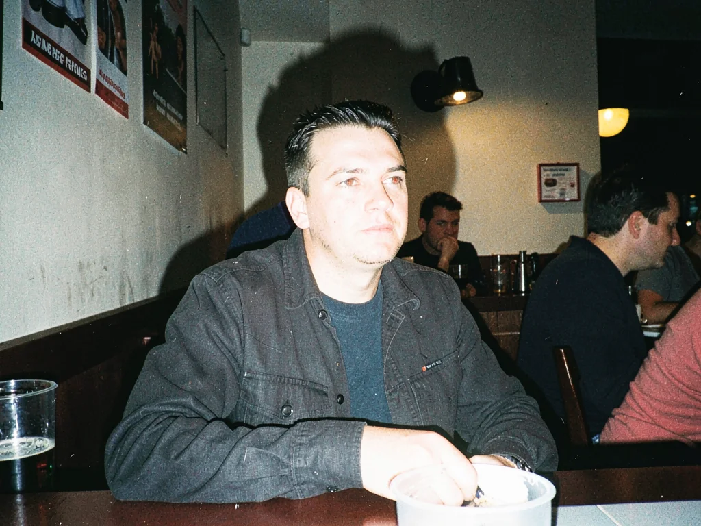 Late night diner counter with lone customer