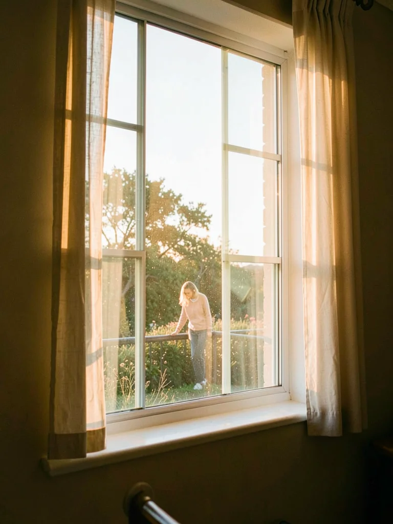 Window figure morning