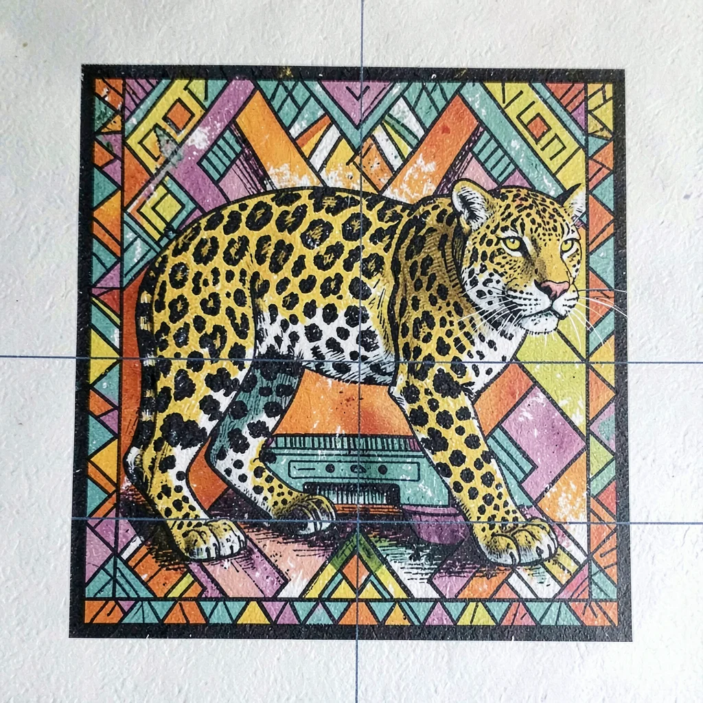 Jaguar in Mayan style