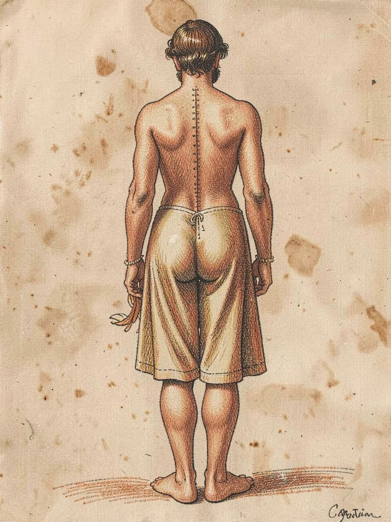 Standing figure from back
