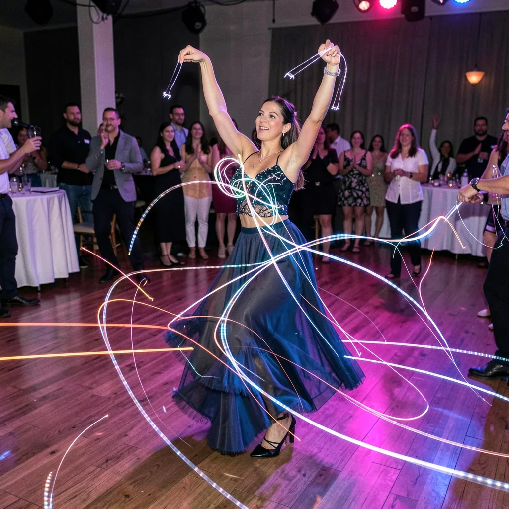 Dance floor movement traces