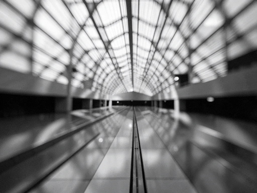 Architectural blur creating structure pattern
