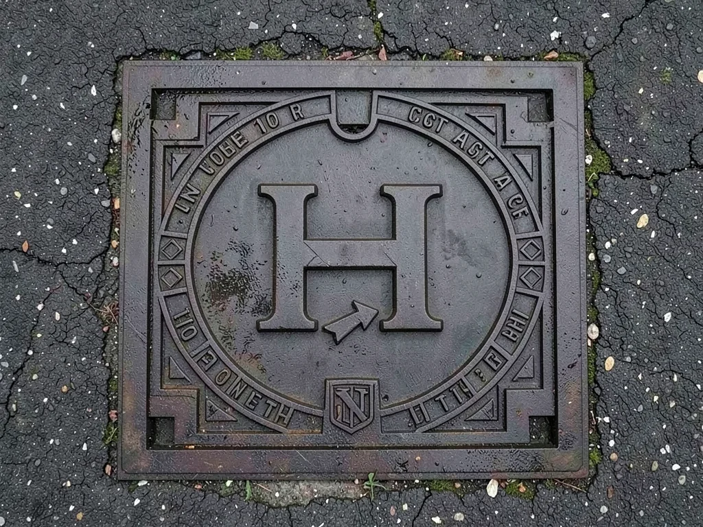 Fire Hydrant Access Lid with H Marker
