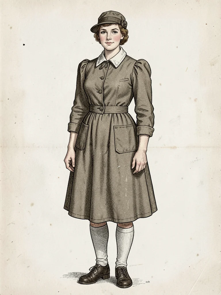 Utility dress padded shoulders