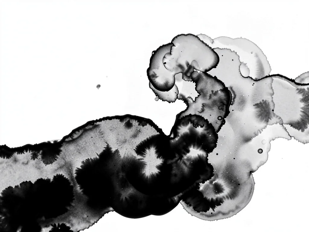 Ink meeting ink creating boundary