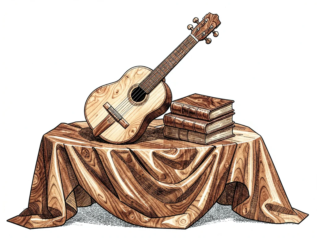 Marquetry lute still life