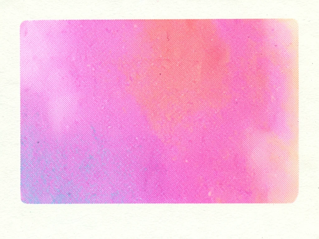 Risograph gradient strip test, single color from 5% to 100% density across full 