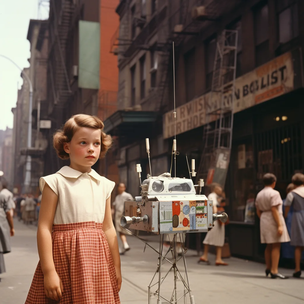 Color Street photo by Vivian Maier A curious child st