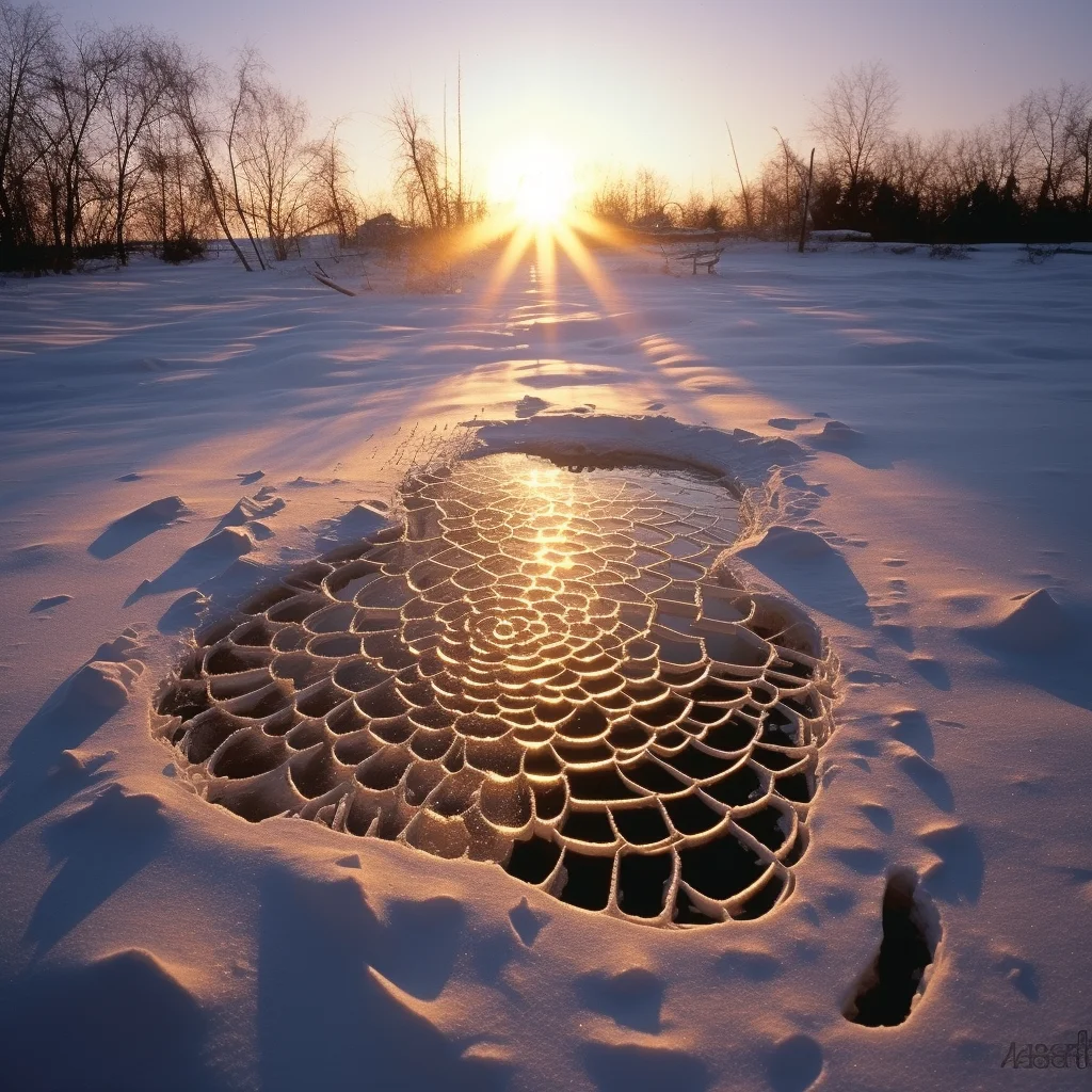 Land Art Photo Andy Goldsworthy-Inspired Ice sculptur