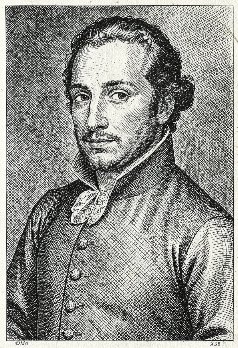 Nobleman portrait cross-hatched