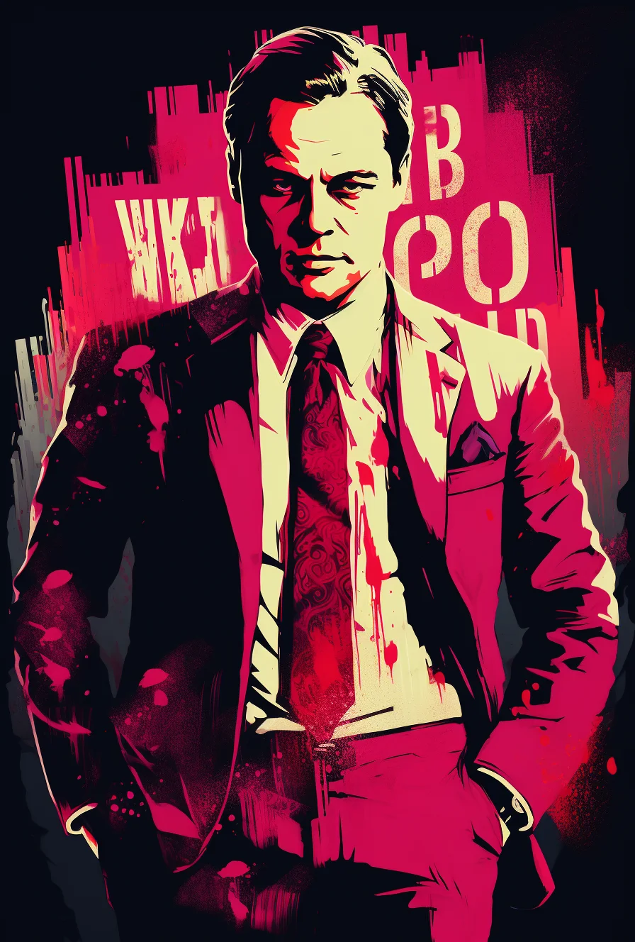 A Tarantino movie poster of Wolf of Wall Street. DiCa