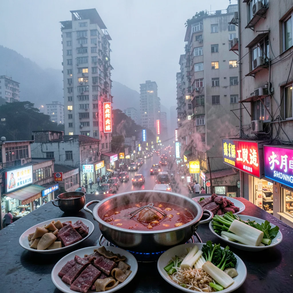 Hot pot table spread