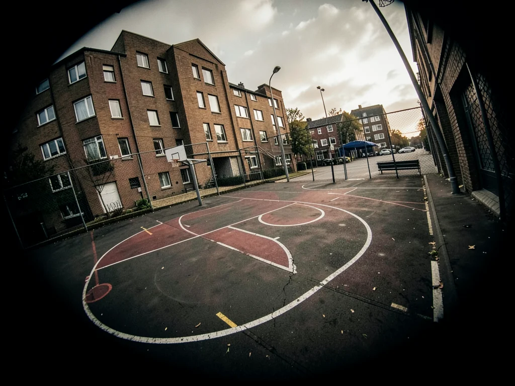 Urban basketball court