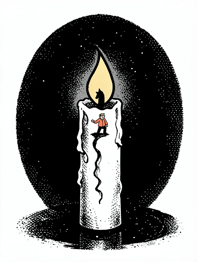 Burnout candle both ends
