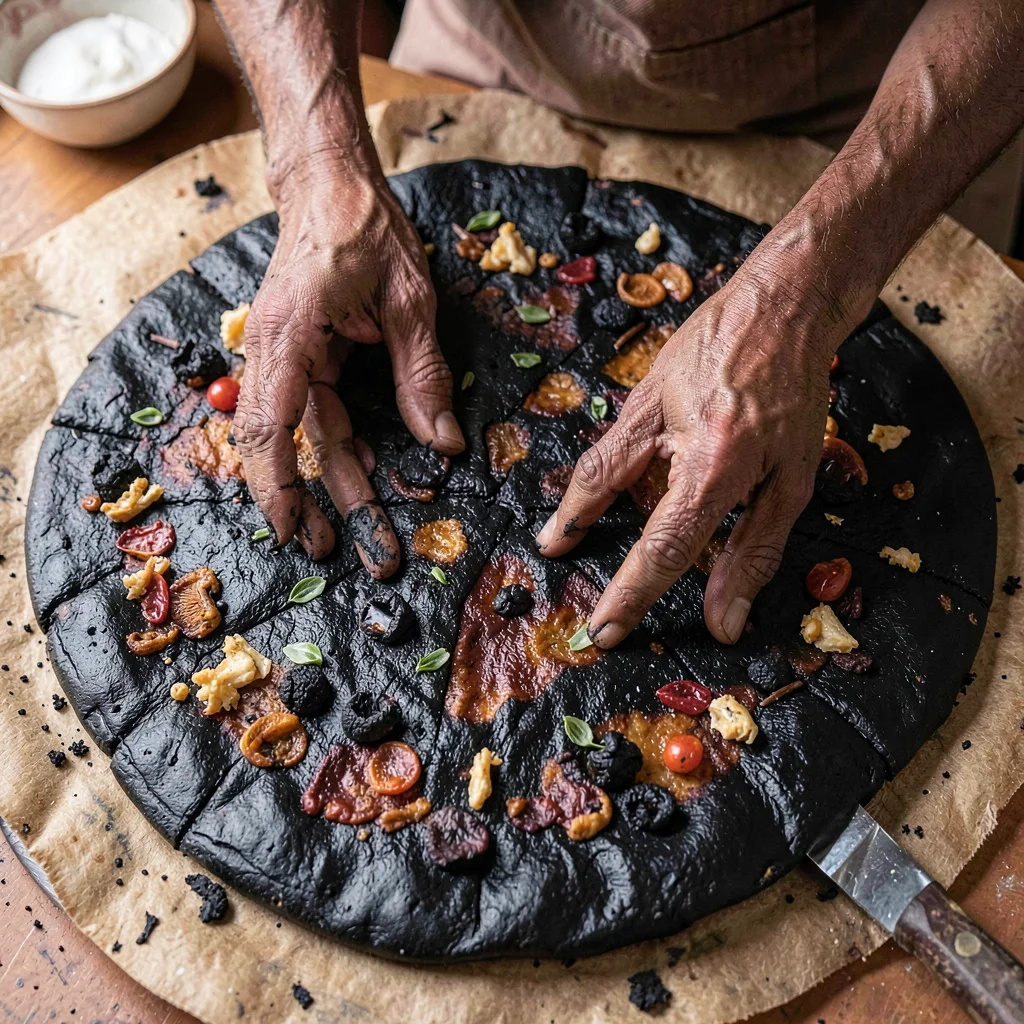 Through Oaxacan black clay vision, barro negro consciousness, Tlayuda being prep