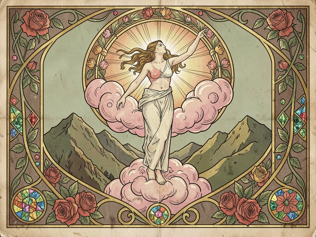Art Nouveau Dawn allegory