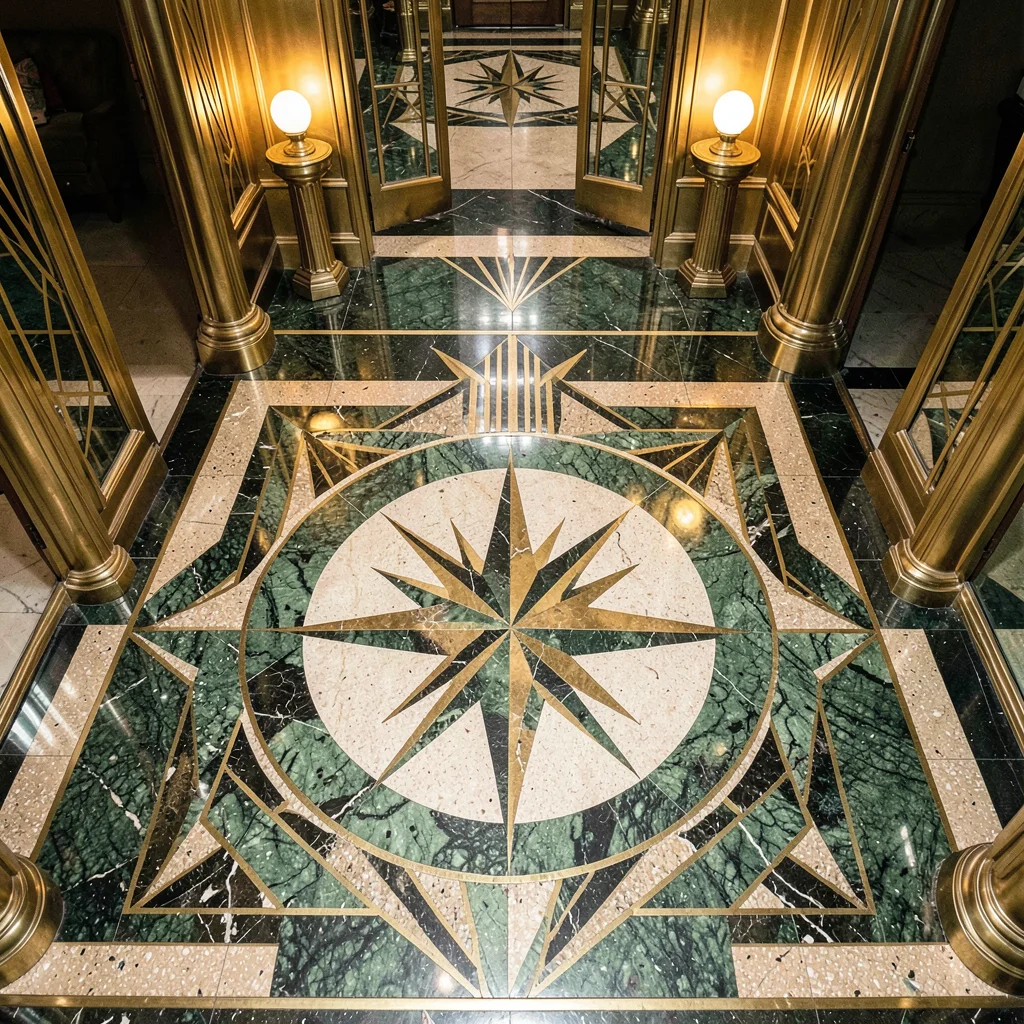 Terrazzo Compass Medallion