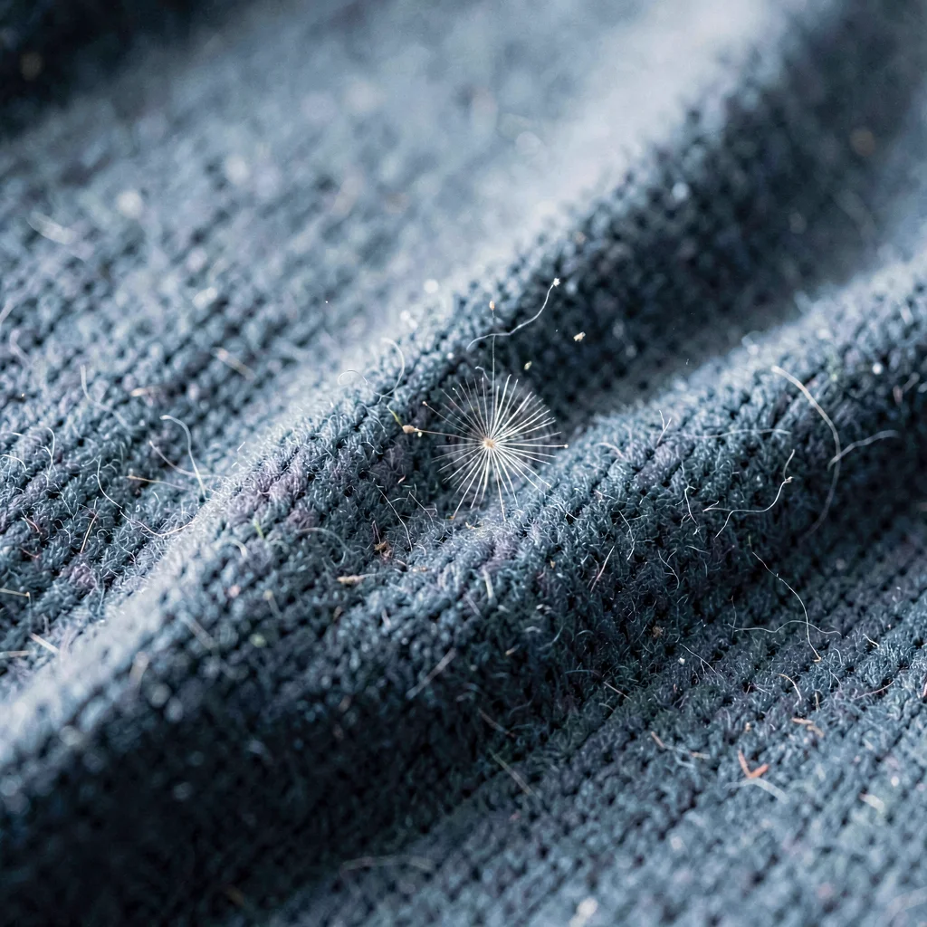 Texture plate of merino base layer fabric, fiber matte and dense under cool side