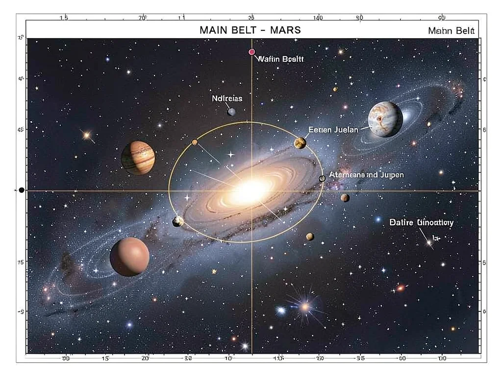 Asteroid belt astronomical diagram