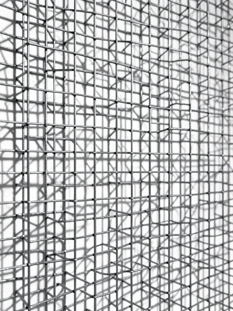 Woven wire diploma scroll, fine construction, shadow on white wall