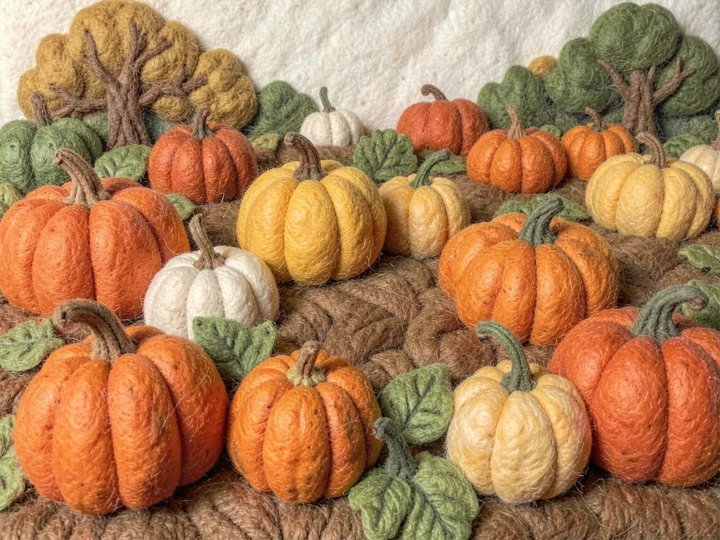 Pumpkin patch with pumpkins
