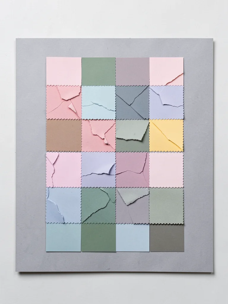 Torn Pastel Chip Mosaic Grid