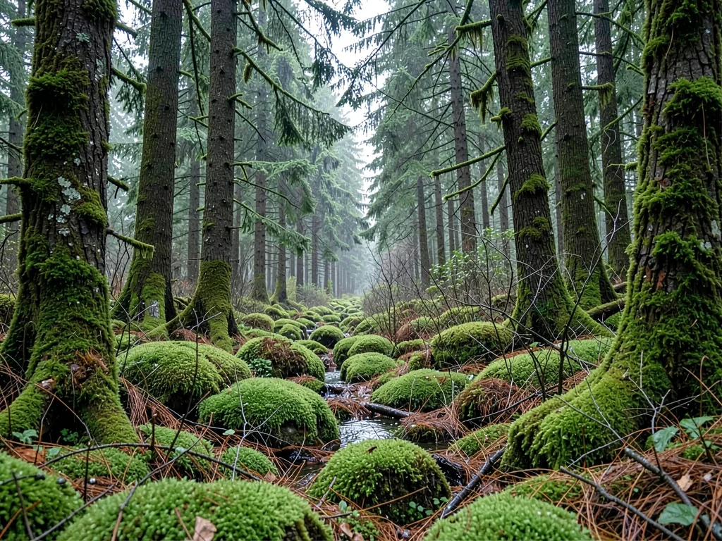 Dry moss waiting for rain regeneration
