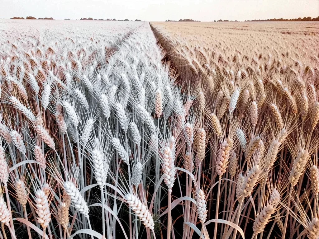 Wheat field white instead of gold