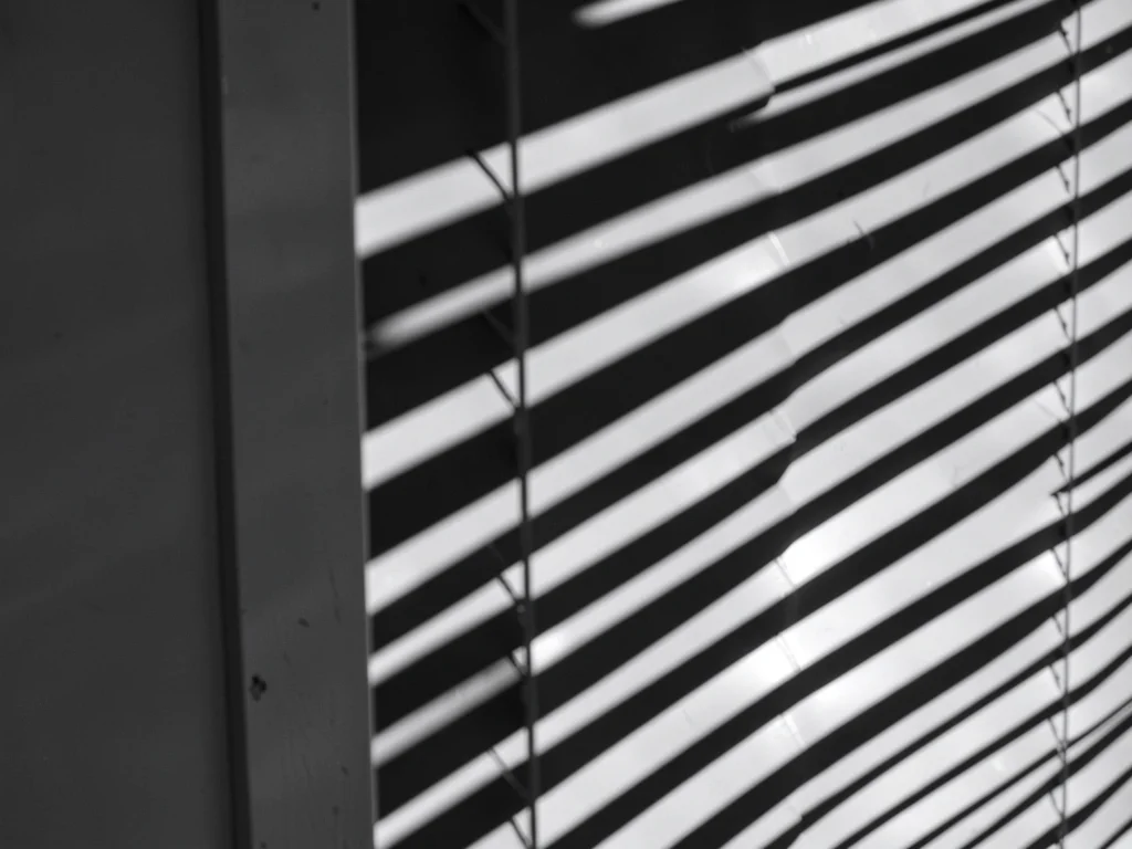 Venetian blind stripes on wall