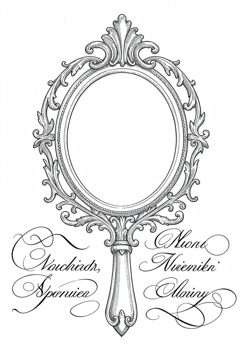Victorian mirror flourished