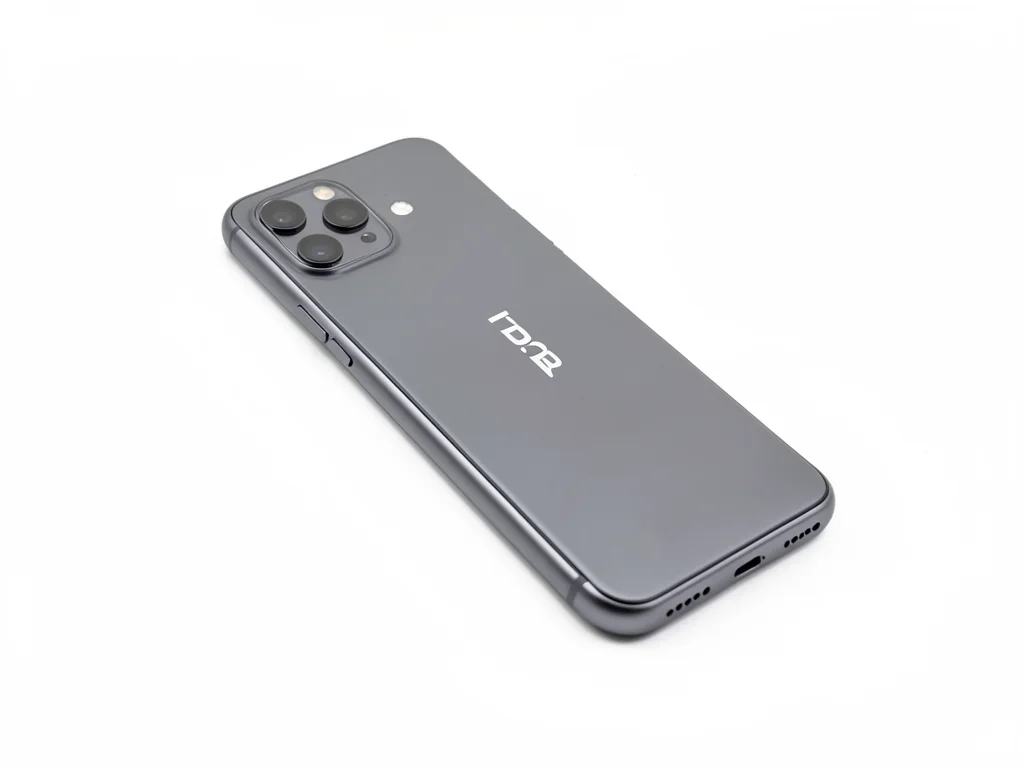 Smartphone from angle on white