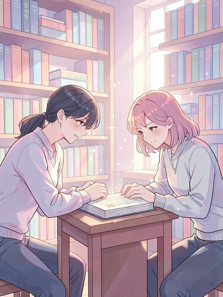 Library book reach moment