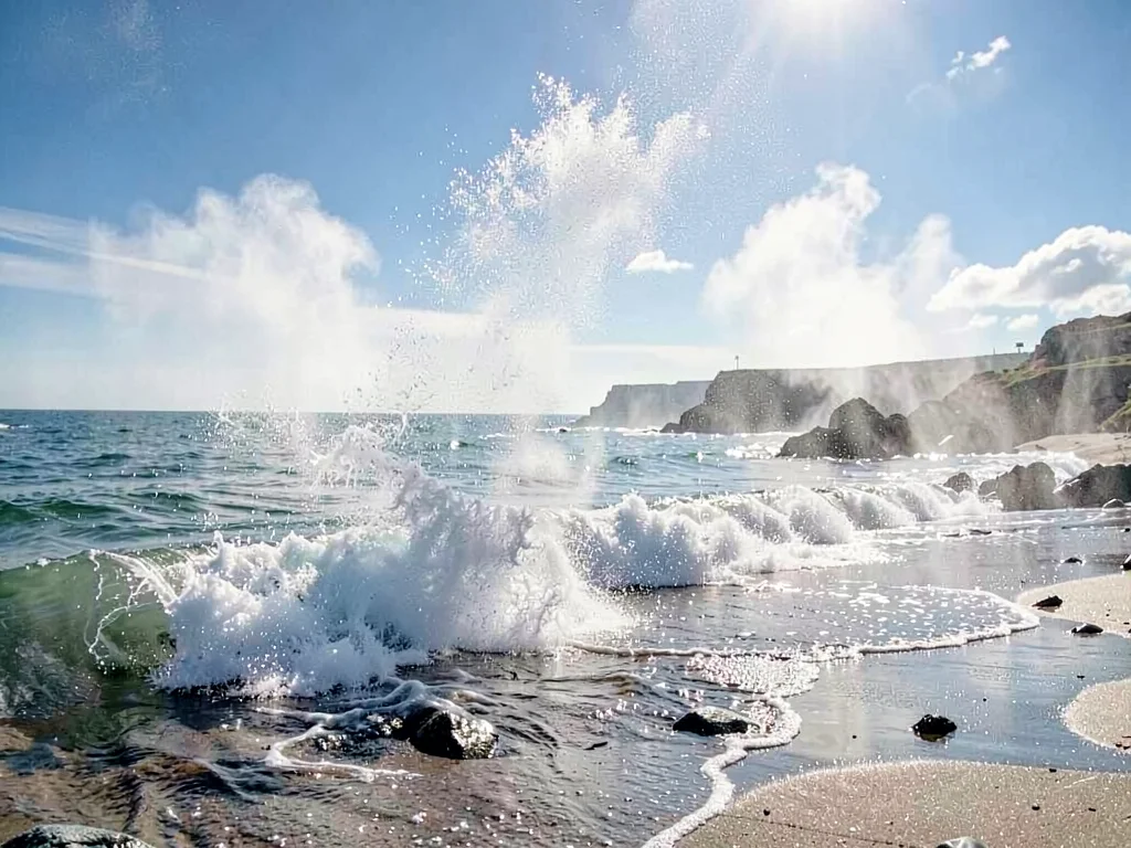 Coastline series in varying spray