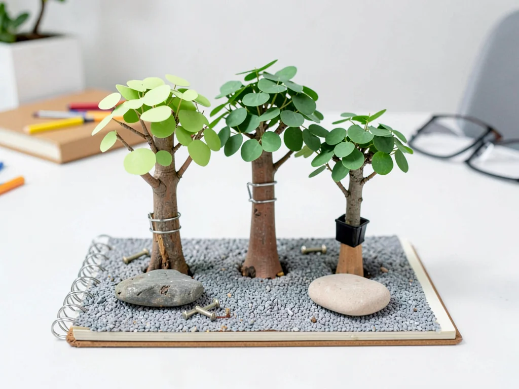 Pencil Forest — Five-Trunk Office Bonsai Group