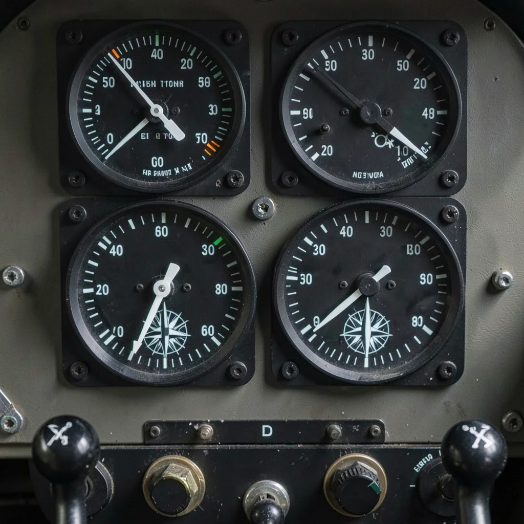 Four Instrument Dial Cluster Overhead Square