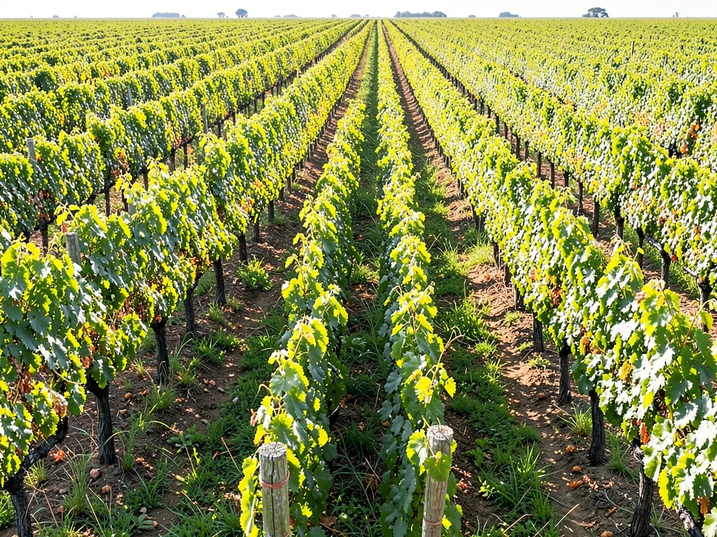 Vineyard rows pattern