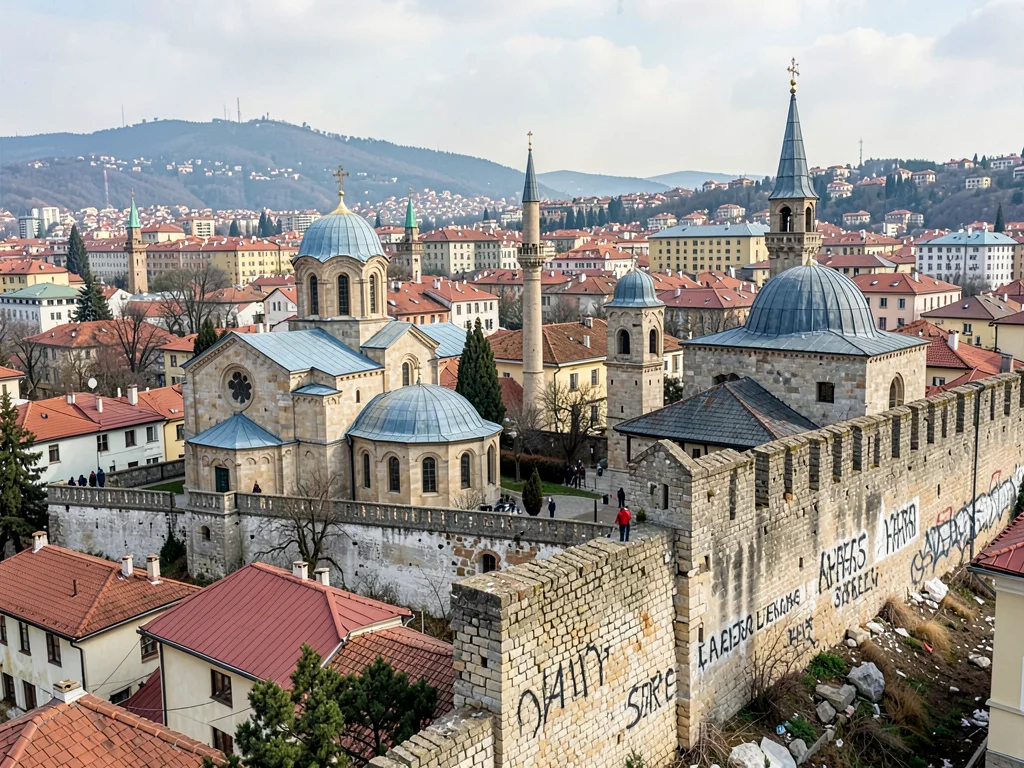 Three faiths visible from hilltop