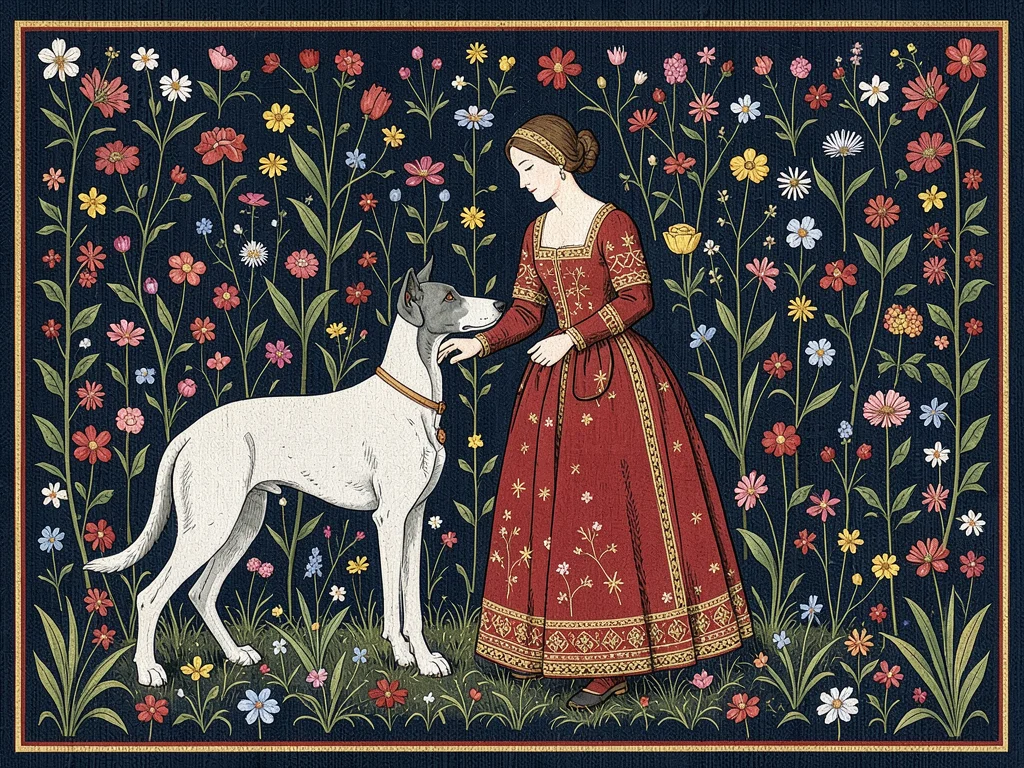 Sense of Touch: Lady and Greyhound