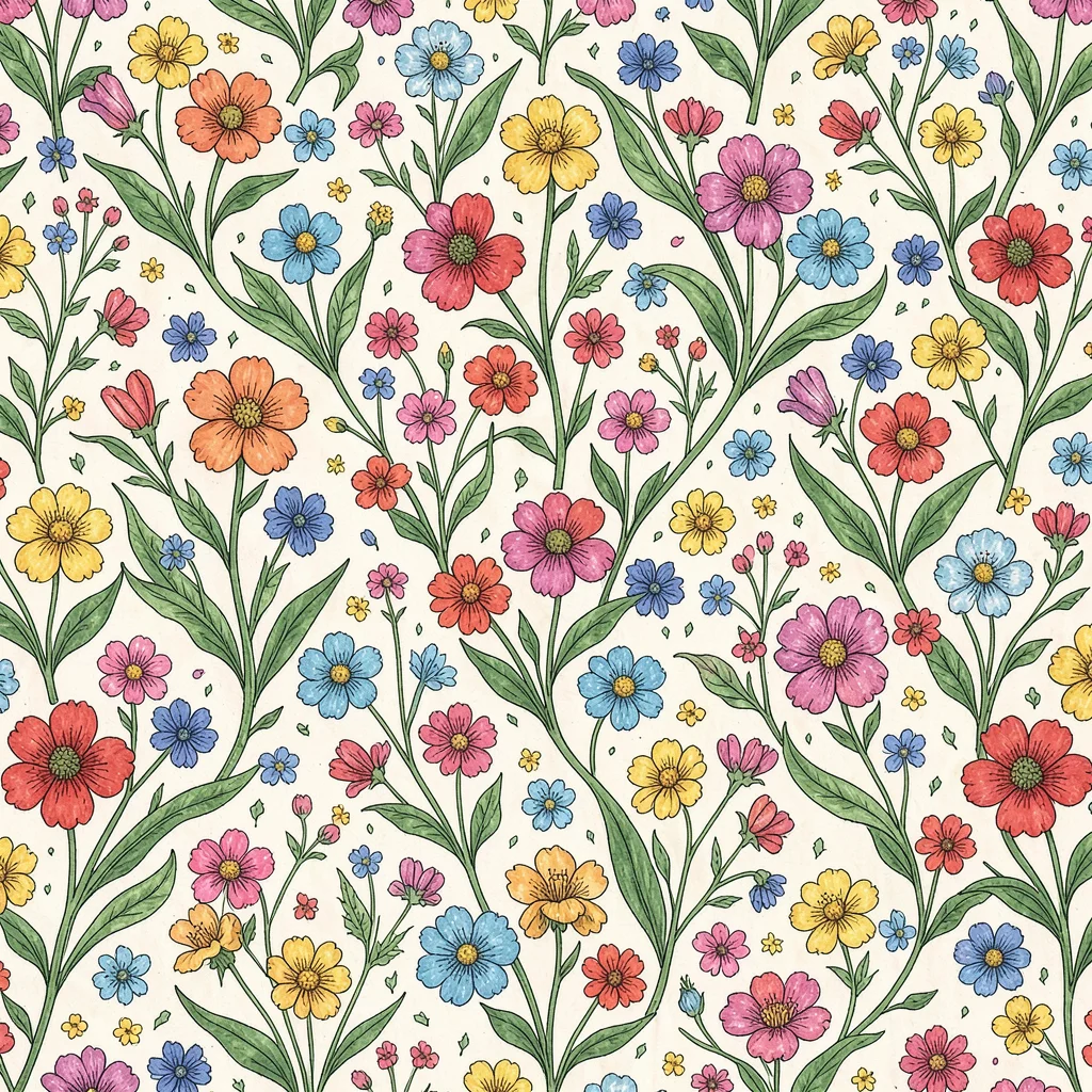 Ditsy floral spring scattered