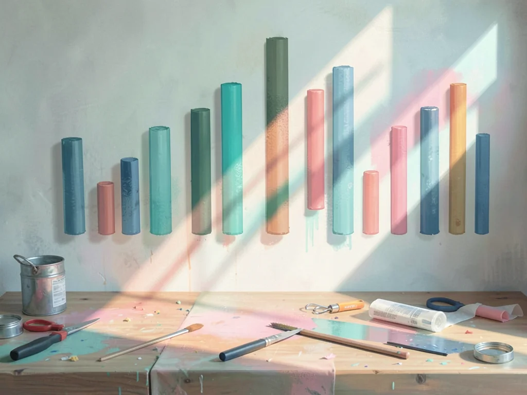 Lighting hero of a wall of grow bars at varying spectra, spilling cool teal and 