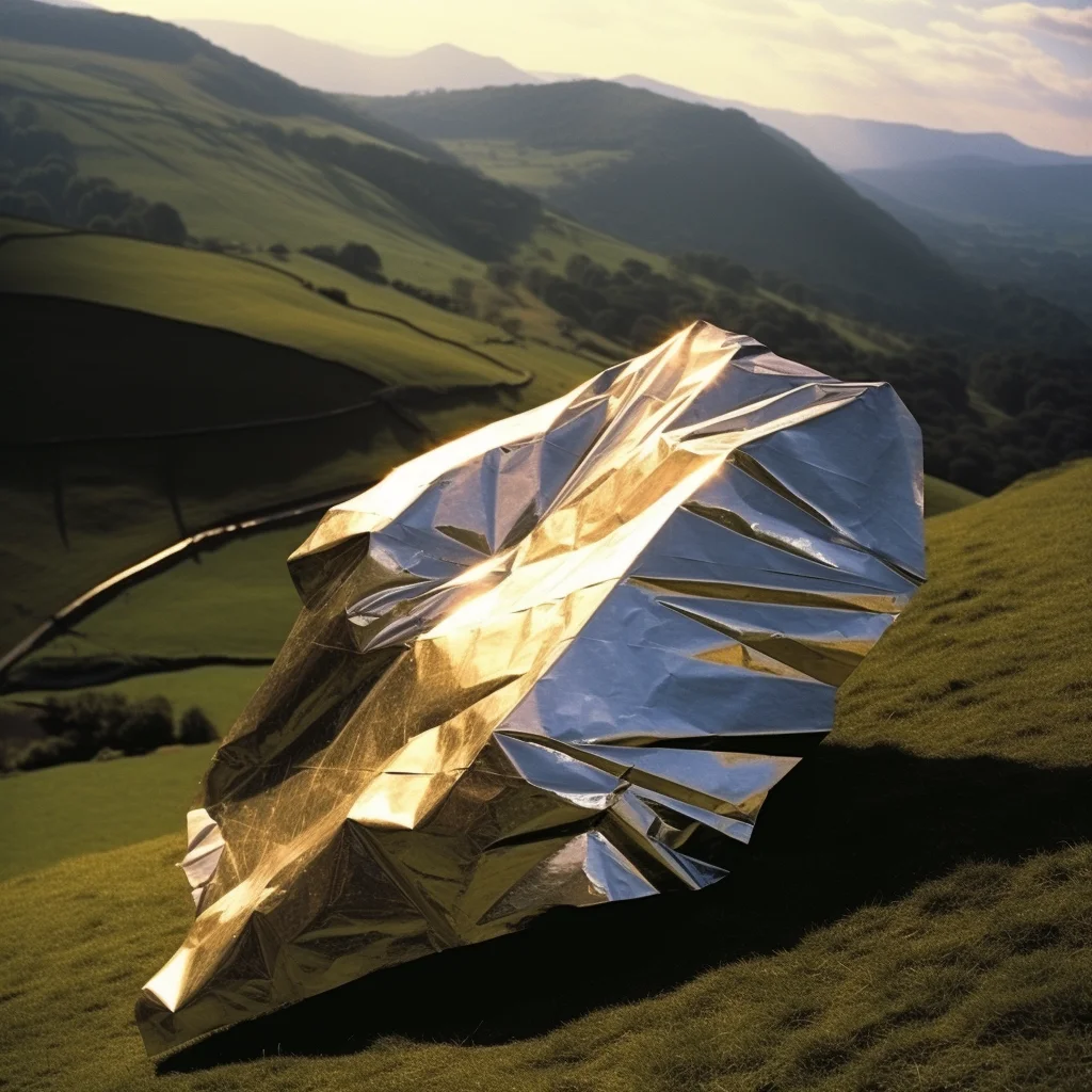 Land Art Photo by Andy Goldsworthy Gleaming origami s