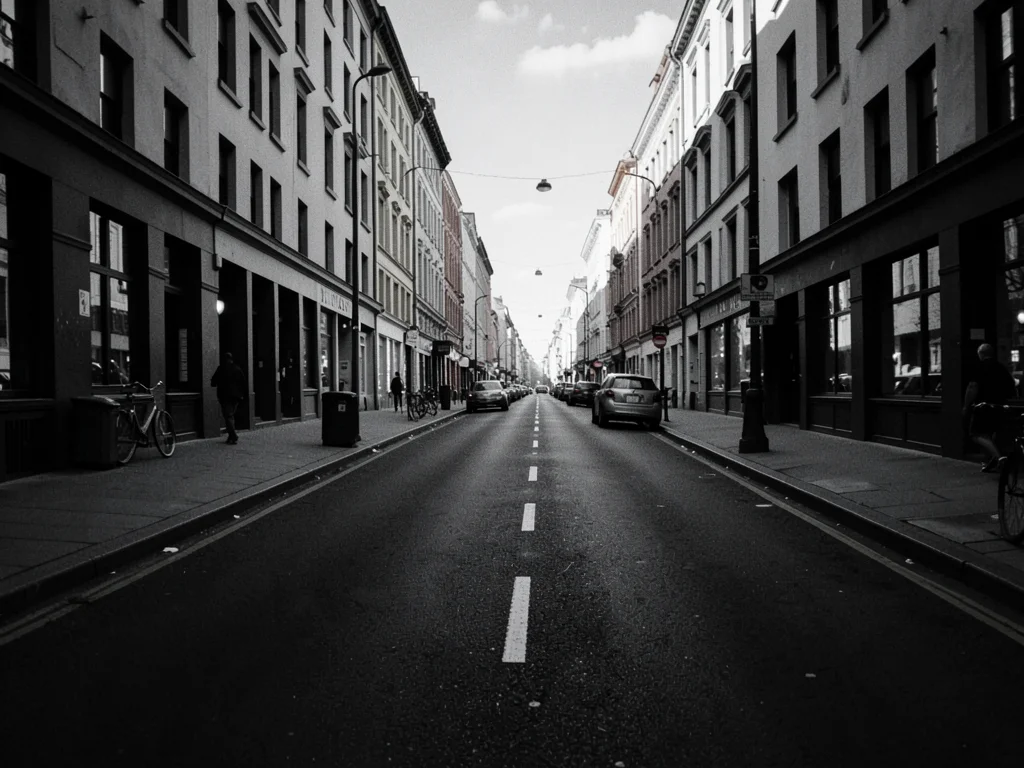 Street without contrast
