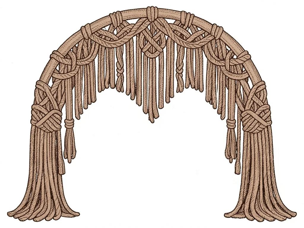 Macrame wedding backdrop