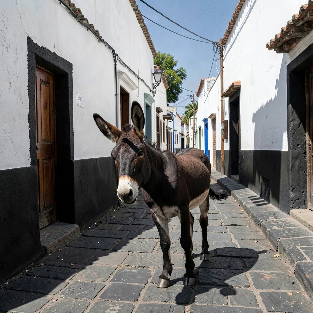 Through Oaxacan black clay vision, barro negro consciousness, Village street at 
