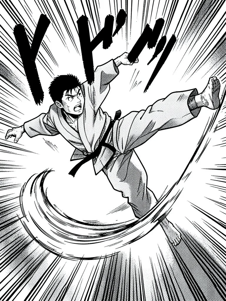 Spinning martial arts kick